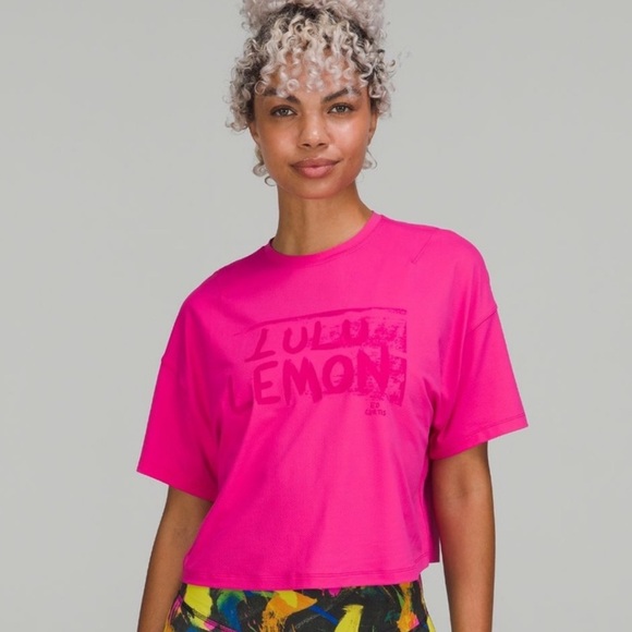 lululemon athletica Tops - Lululemon Limited Edition Ed Curtis Pink Graphic T-Shirt